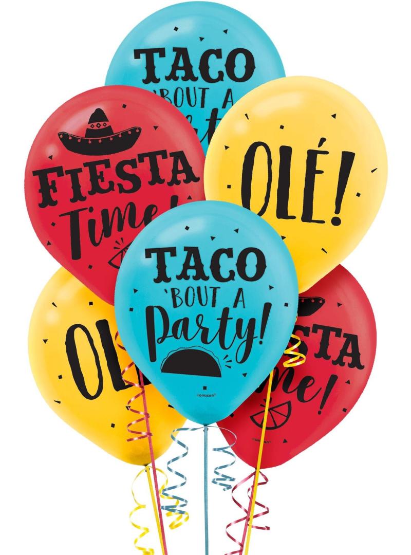 Cinco de Mayo | 15Ct, Fiesta Time Balloons Cinco de Mayo Cinco de Mayo