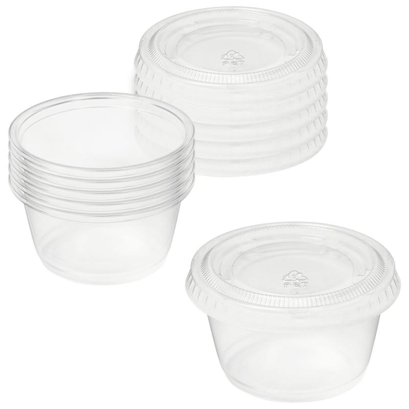 Cinco de Mayo | Clear Plastic Portion Cups With Lids, 2Oz, 150Ct Cinco de Mayo Cinco de Mayo