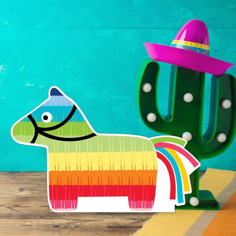 Cinco de Mayo | Donkey Pinata Centerpiece Cardboard Cutout, 16.5In X 11In – Fiesta Cinco de Mayo Cinco de Mayo