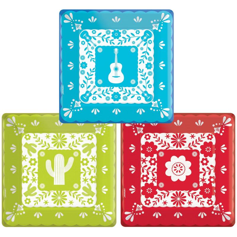 Cinco de Mayo | Fiesta Viva La Party Paper Dessert Plates, 7In, 20Ct Cinco de Mayo Cinco de Mayo