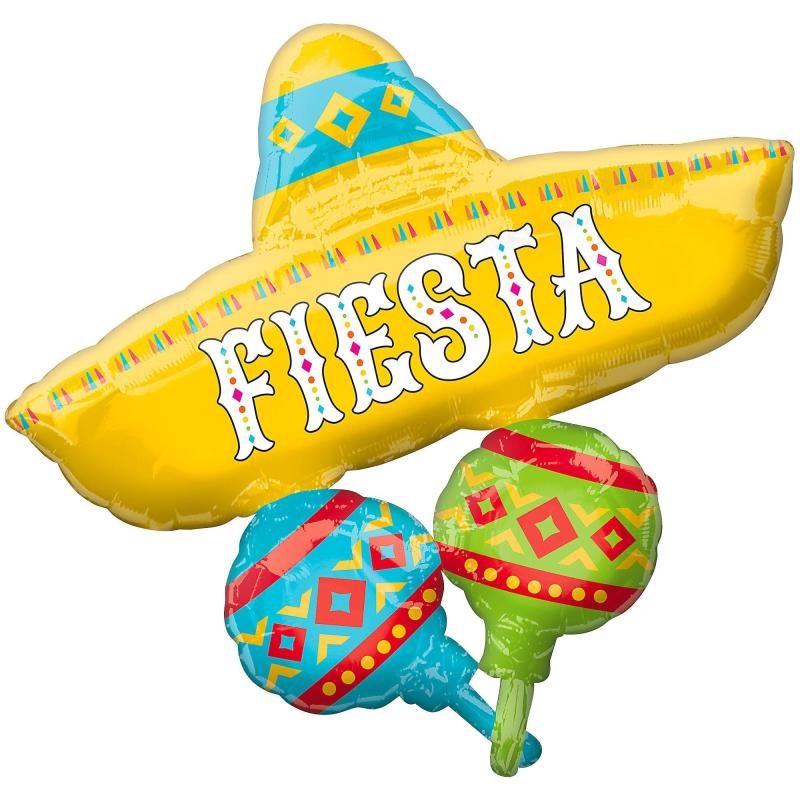 Cinco de Mayo | Giant Fiesta Sombrero Balloon, 31In Cinco de Mayo Cinco de Mayo