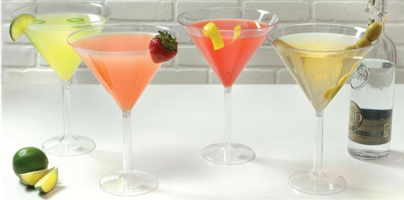 Cinco de Mayo | Jumbo Clear Plastic Martini Glasses, 25Oz, 4Ct Cinco de Mayo Cinco de Mayo