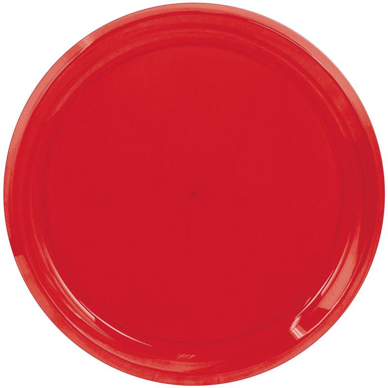 Day of the Dead | Red Plastic Round Platter Day of the Dead Day of the Dead