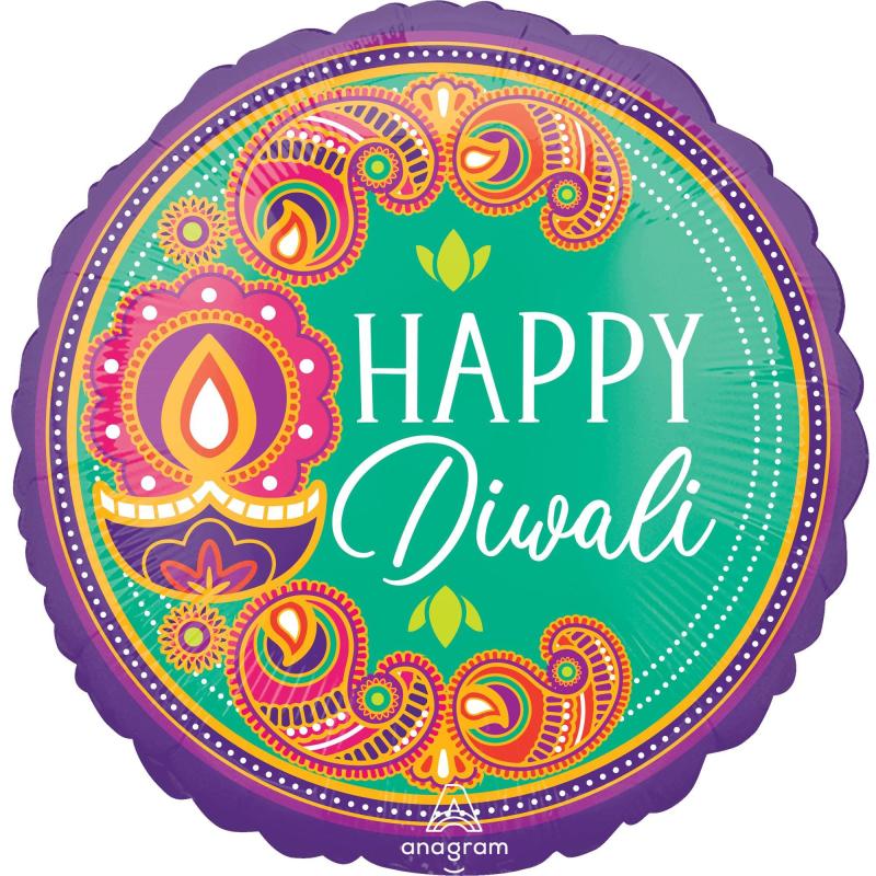 Diwali | Happy Diwali Foil Balloon, 17In – Rangoli Dream Diwali Diwali