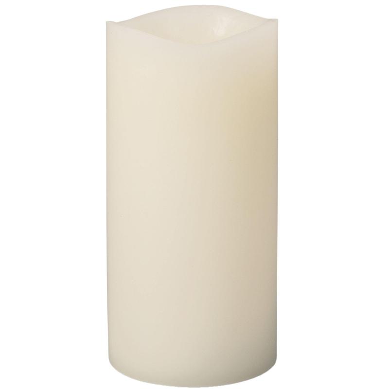 Diwali | Vanilla-Scented White Pillar Glow Wick Flameless Led Wax Candle, 3In X 6In Diwali Diwali