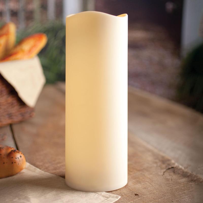 Diwali | White Pillar Glow Wick Weather-Resistant Flameless Led Candle, 4.5In X 12In Diwali Diwali