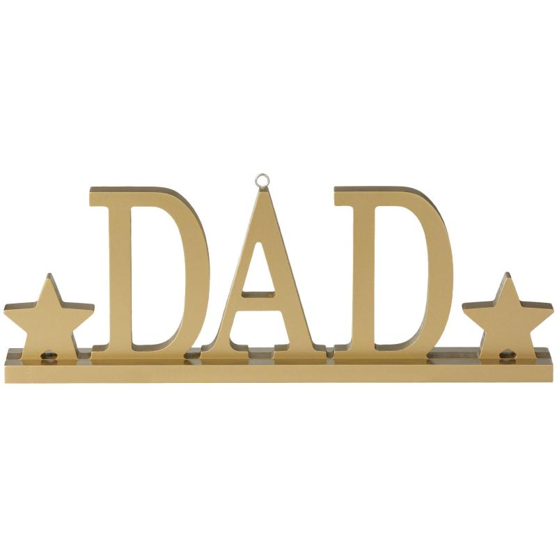 Father’s Day | Gold Dad Mdf Phrase Balloon Weight, 14.15In X 4.94In Father's Day Father's Day