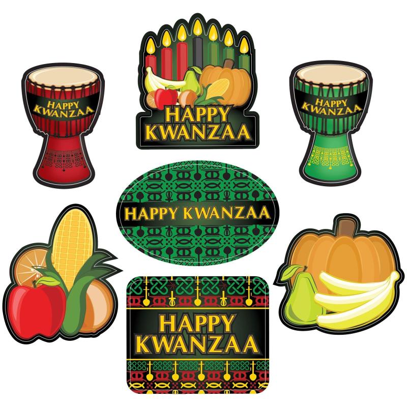 Kwanzaa | Happy Kwanzaa Cling Decals 7Ct Holidays & Occasions Kwanzaa