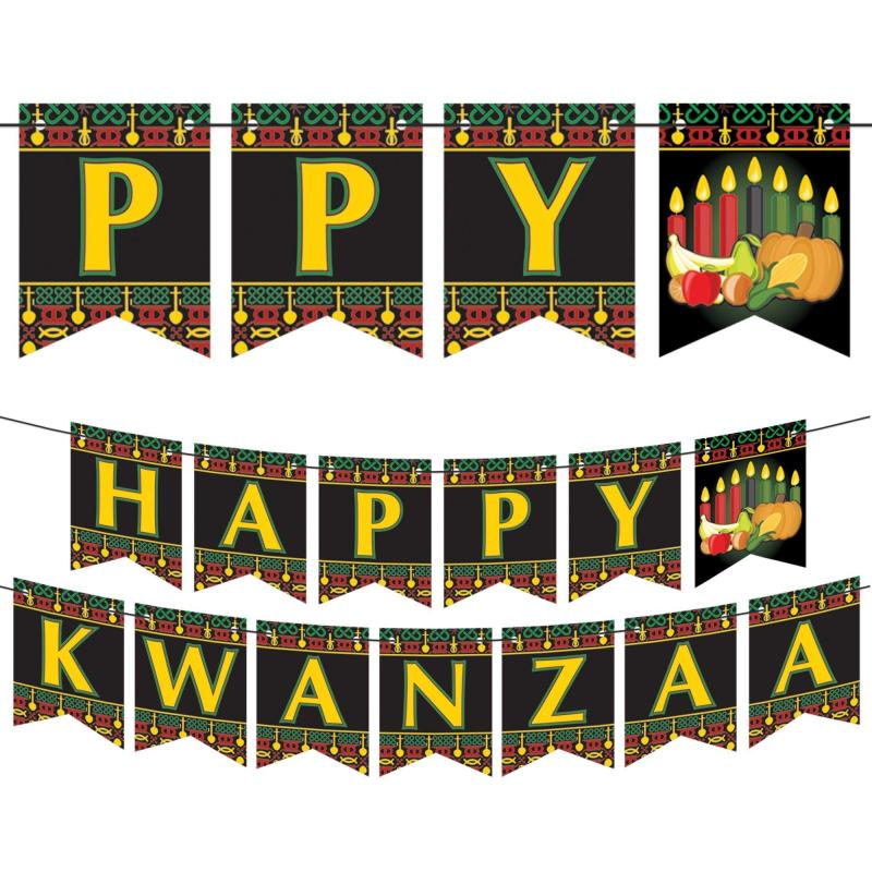 Kwanzaa | Happy Kwanzaa Pennant Banner Holidays & Occasions Kwanzaa