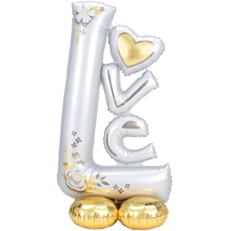 Mother’s Day | Airloonz Silver & Gold Love Balloon, 58In Holidays & Occasions Mother's Day