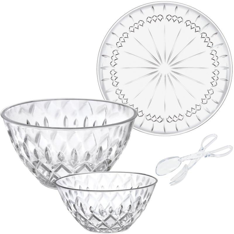 Mother’s Day | Crystal Acrylic Serveware Kit, 4Pc Holidays & Occasions Mother's Day