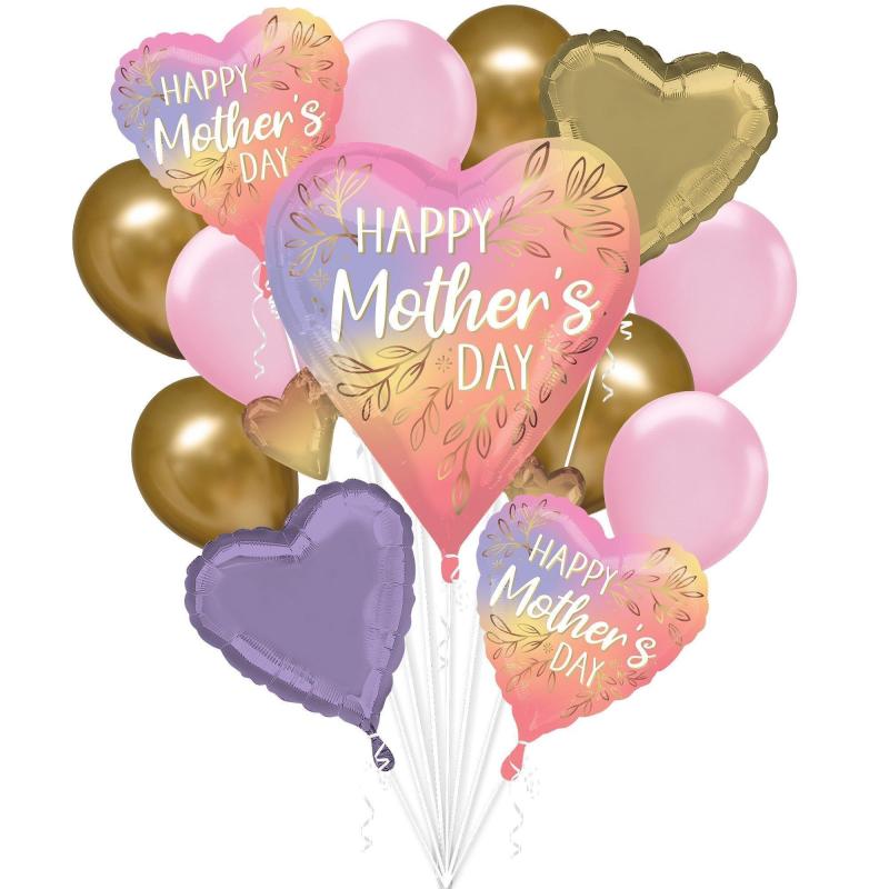 Mother’s Day | Deluxe Botanical Mother’s Day Foil & Latex Balloon Bouquet, 13Pc Holidays & Occasions Mother's Day