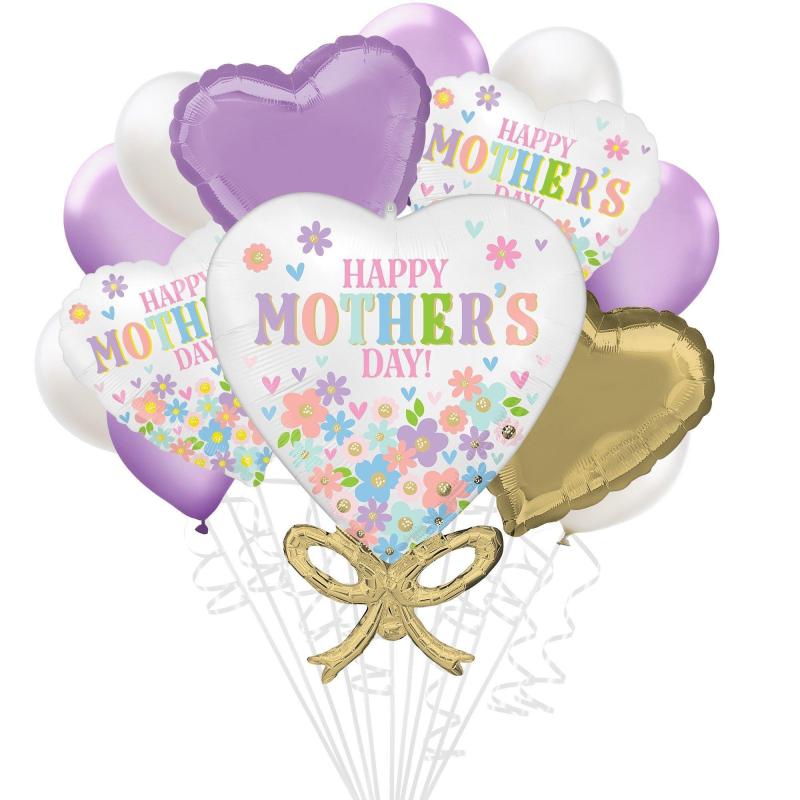 Mother’s Day | Deluxe Satin Daisy Chain Mother’s Day Foil & Latex Balloon Bouquet, 13Pc Holidays & Occasions Mother's Day