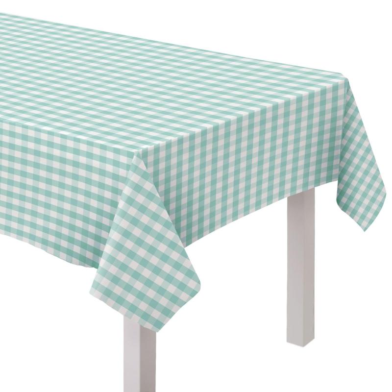 Mother’s Day | Green Gingham Fabric Tablecloth, 60In X 104In Holidays & Occasions Mother's Day