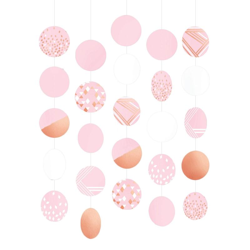 Mother’s Day | Metallic Rose Gold & Pink String Decorations 5Ct Holidays & Occasions Mother's Day