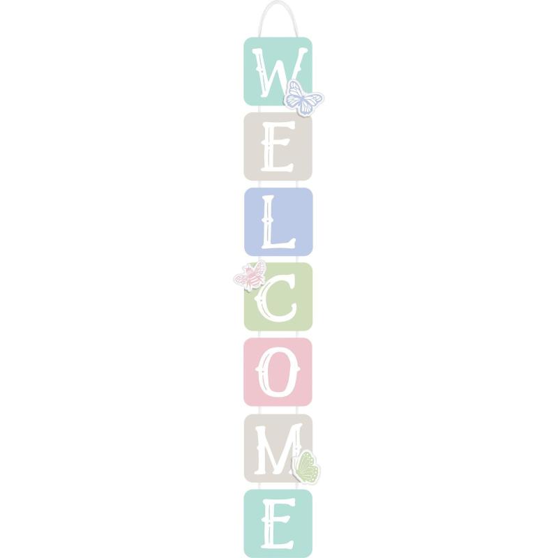 Mother’s Day | Pastel Spring Stacked Welcome Sign Holidays & Occasions Mother's Day