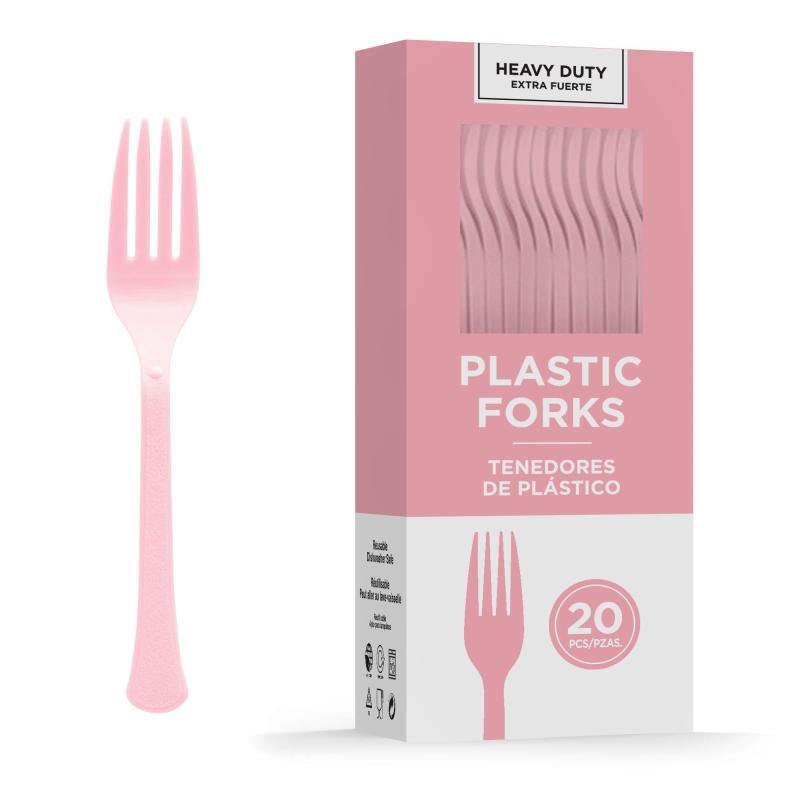 Mother’s Day | Pink Heavy-Duty Plastic Forks, 20Ct Holidays & Occasions Mother's Day