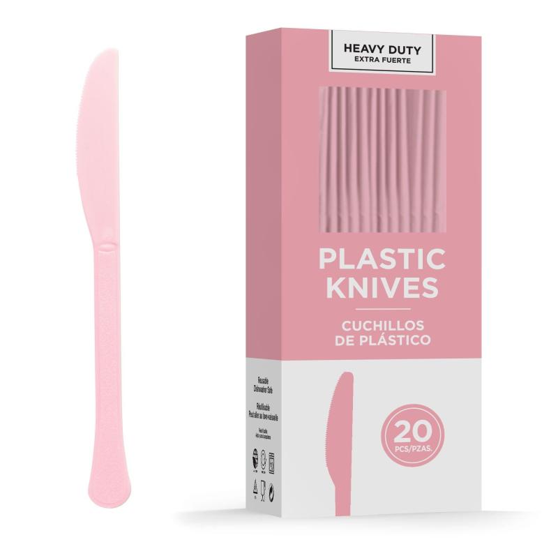 Mother’s Day | Pink Heavy-Duty Plastic Knives, 20Ct Holidays & Occasions Mother's Day