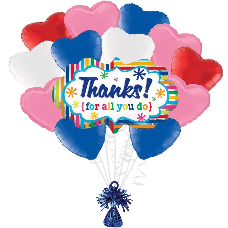 Mother’s Day | Rainbow Thanks For All You Do Balloon Bouquet With Balloon Weight, 14Pc Holidays & Occasions Mother's Day