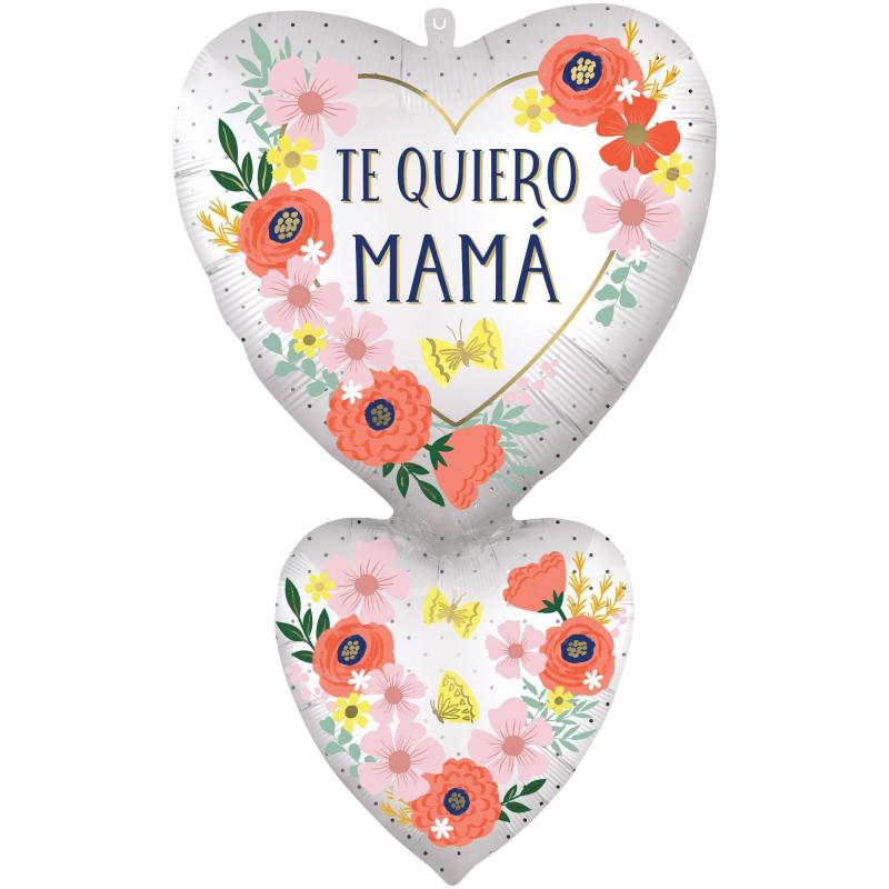 Mother’s Day | Satin Bloom Te Quiero MamÁ Heart Cluster Foil Balloon, 20In X 31In Holidays & Occasions Mother's Day