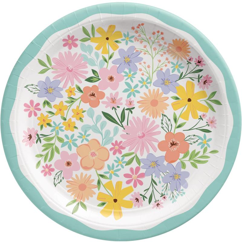 Mother’s Day | Springtime Blooms Paper Dinner Plates, 10.5In, 8Ct Holidays & Occasions Mother's Day