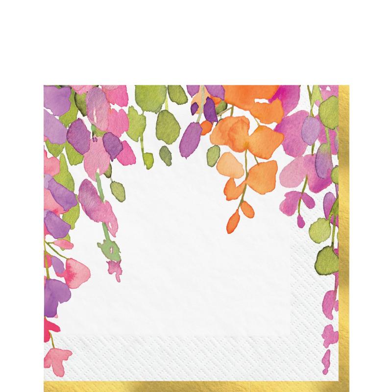 Mother’s Day | Water Floral Paper Lunch Napkins, 6.5In, 16Ct Holidays & Occasions Mother's Day