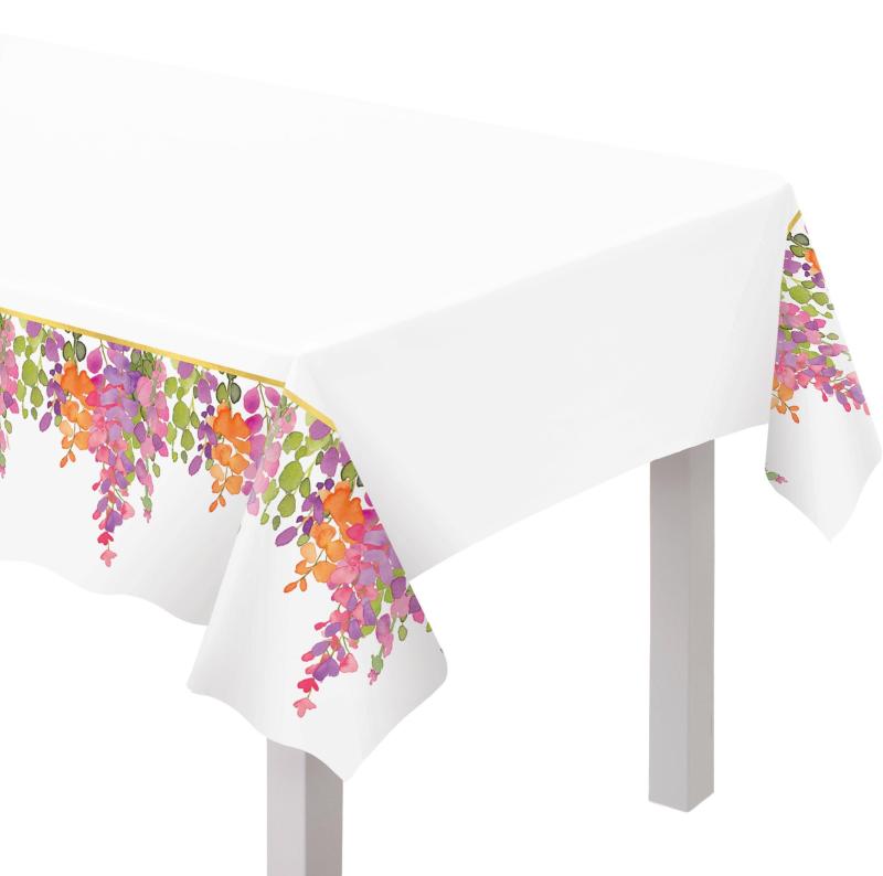 Mother’s Day | Water Floral Plastic Table Cover, 54In X 102In Holidays & Occasions Mother's Day