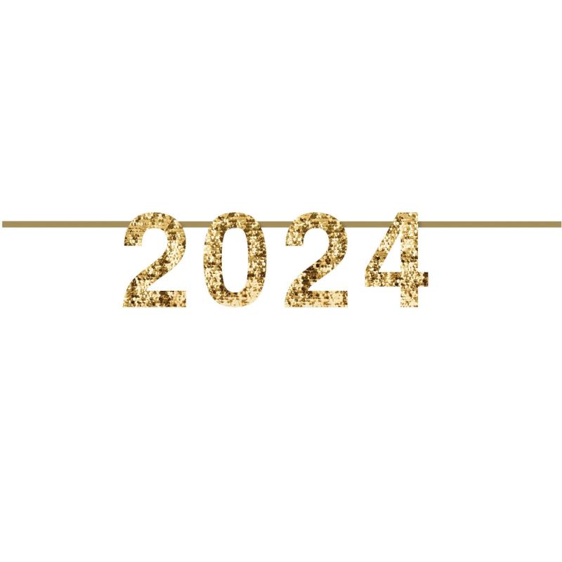 New Year’s Eve | Gold Sequin 2024 Banner, 12Ft Holidays & Occasions New Year's Eve