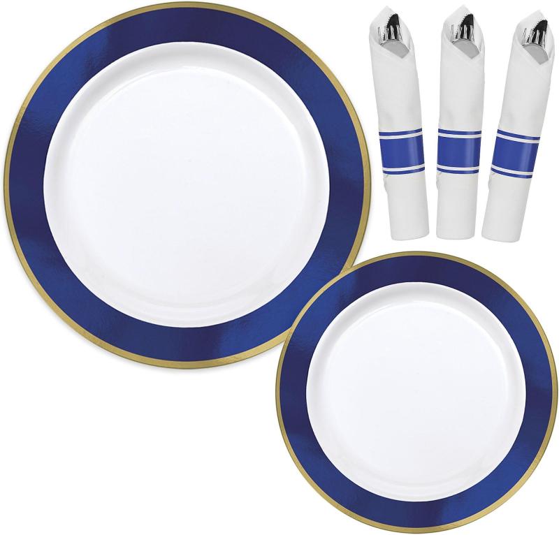 Oktoberfest | Premium Royal Blue Border & Gold Tableware Kit For 20 Guests Holidays & Occasions Oktoberfest