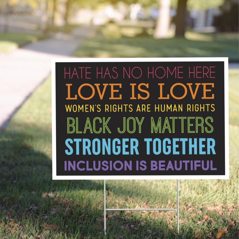 Pride | Hate Has No Home Here Plastic Yard Sign, 22In X 15In Holidays & Occasions