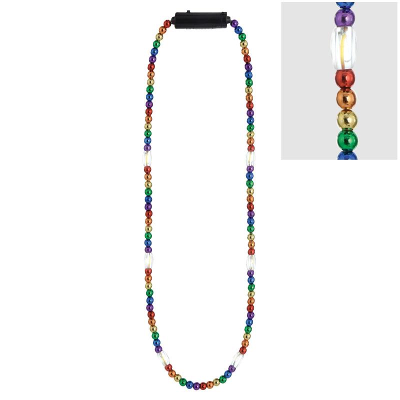 Pride | Light-Up Led Rainbow Bead Necklace Holidays & Occasions