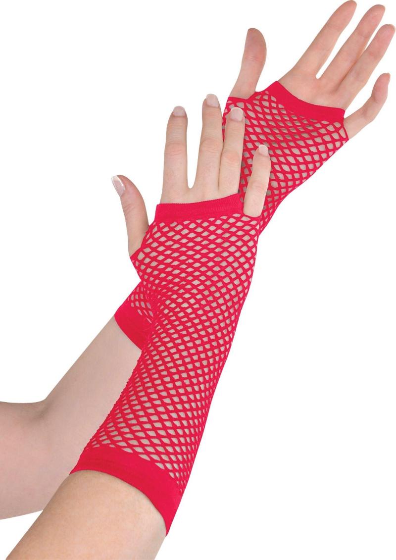 Pride | Long Red Fishnet Gloves Deluxe Holidays & Occasions