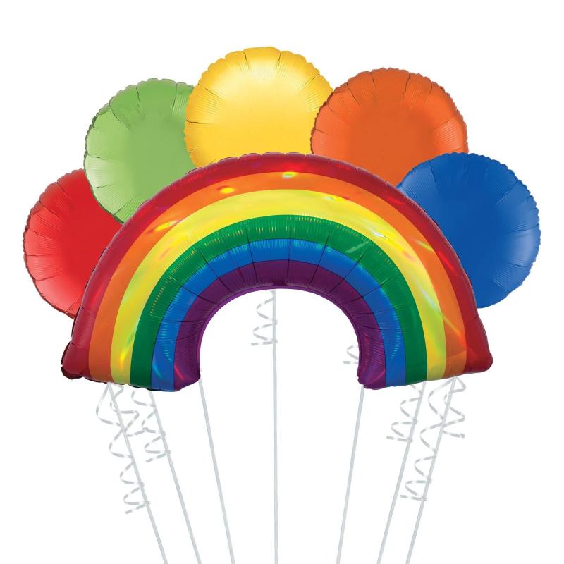 Pride | Rainbow Deluxe Balloon Bouquet, 6Pc Holidays & Occasions