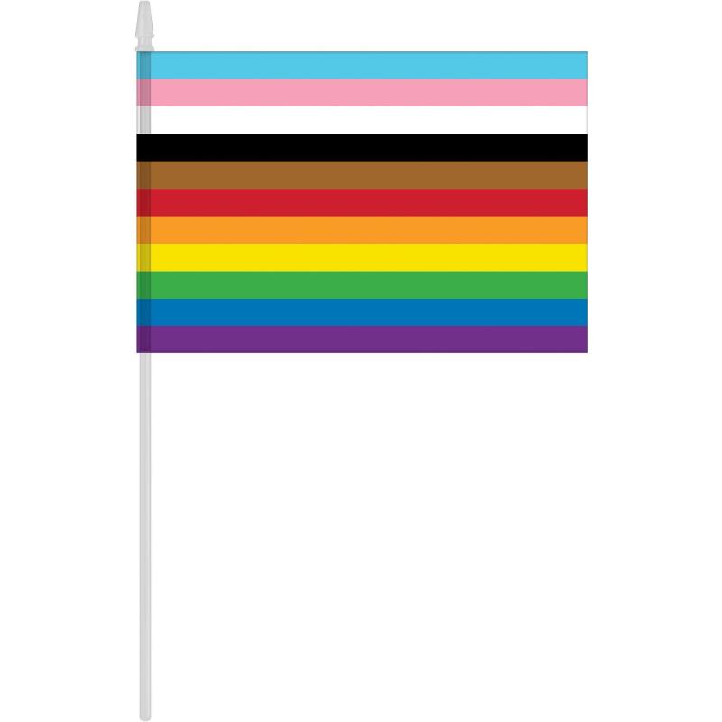 Pride | Rainbow Lgbtq Fabric & Plastic Flag, 9In X 14.5In Holidays & Occasions