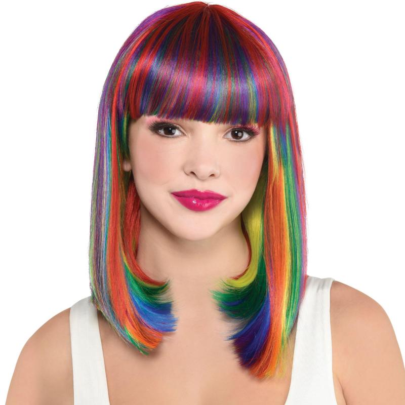 Pride | Rainbow Long Bob Wig Holidays & Occasions