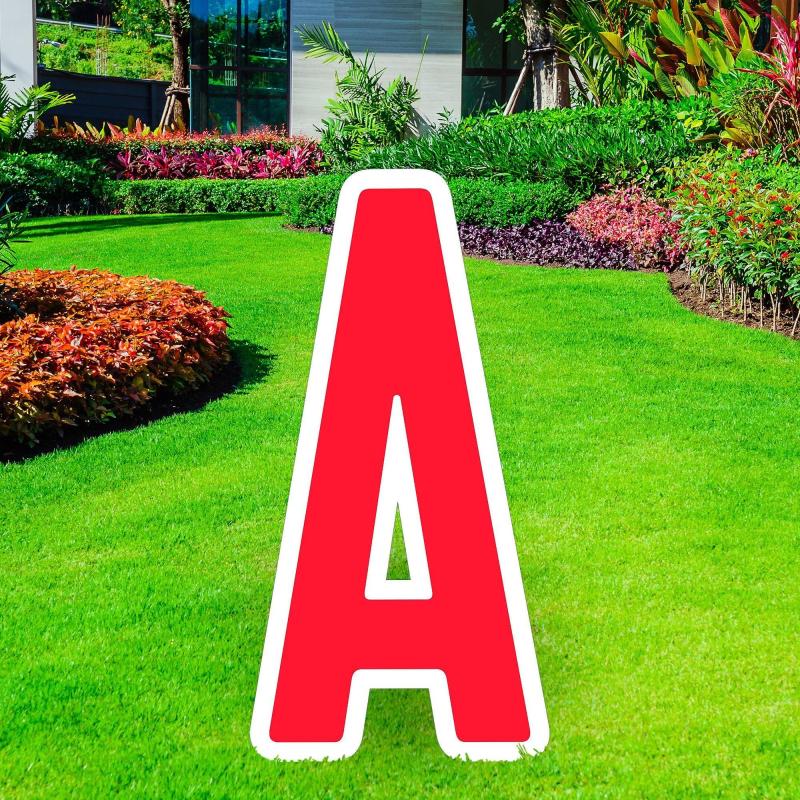 Pride | Red Letter (A) Corrugated Plastic Yard Sign, 30In Holidays & Occasions