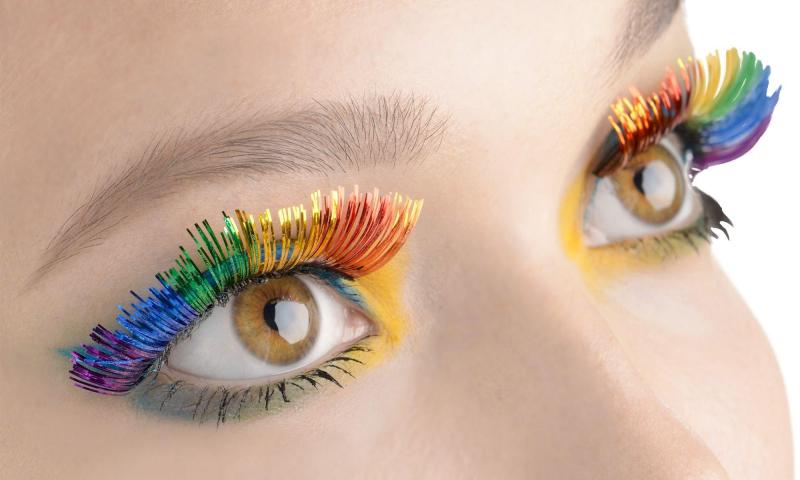 Pride | Self-Adhesive Rainbow Tinsel False Eyelashes Holidays & Occasions