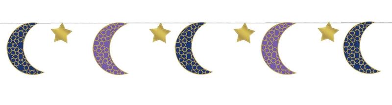 Ramadan | Crescent Moon & Star Eid String Decorations 6Ct Holidays & Occasions Ramadan