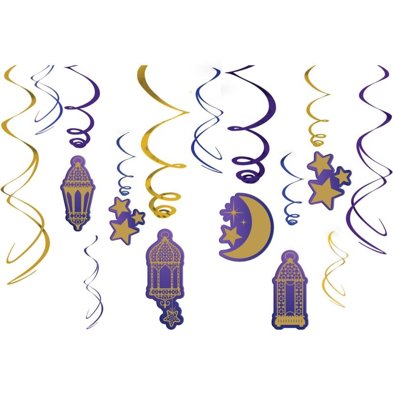 Ramadan | Eid Swirl Decorations 12Ct Holidays & Occasions Ramadan