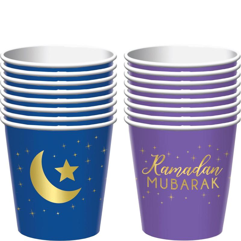 Ramadan | Ramadan Mubarak Paper Cups, 3Oz, 16Ct Holidays & Occasions Ramadan