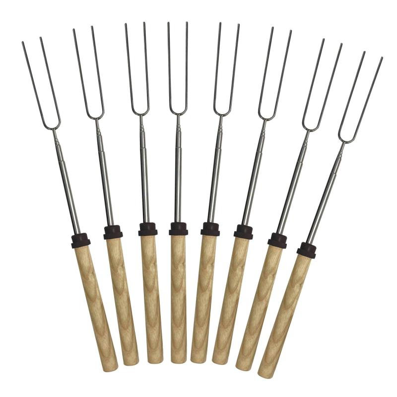 Summer | Extendable Steel & Wood Bbq Skewers, 8Ct Holidays & Occasions Summer