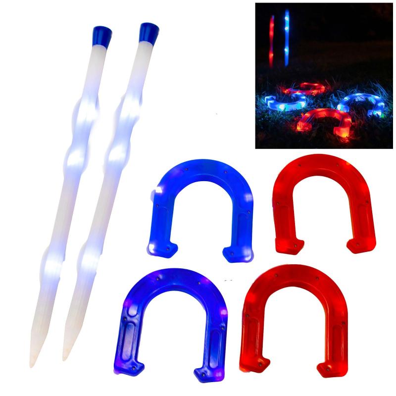 Summer | Light-Up Led Horseshoes Game Set, 6Pc Holidays & Occasions Summer