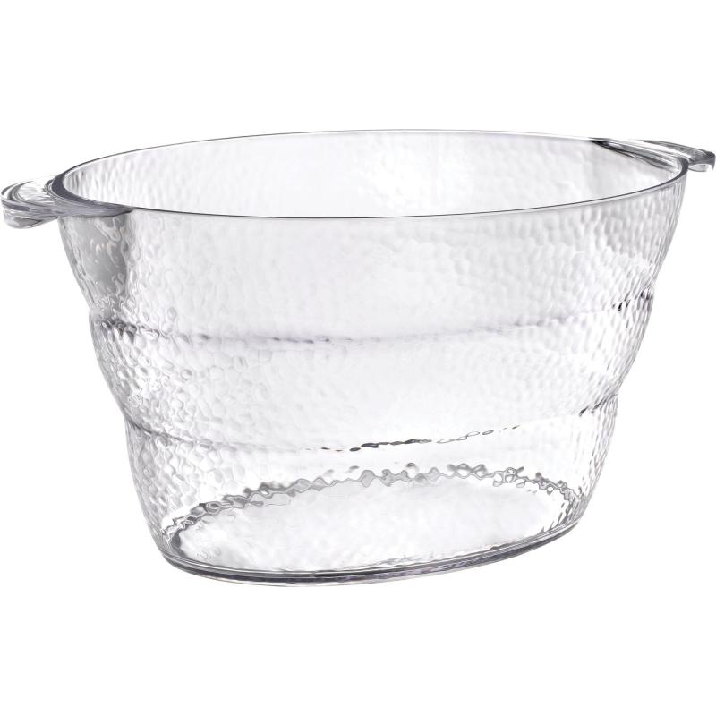 Winter | Clear Premium Plastic Hammered Oval Ice Bucket Holidays & Occasions Winter