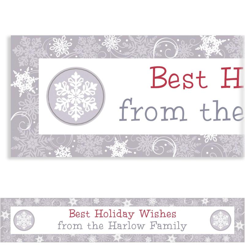 Winter | Custom Sparkling Snowflake Banner Holidays & Occasions Winter