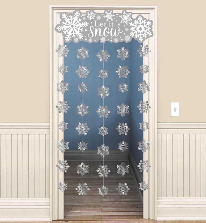 Winter | Glitter Snowflake Doorway Curtain Holidays & Occasions Winter