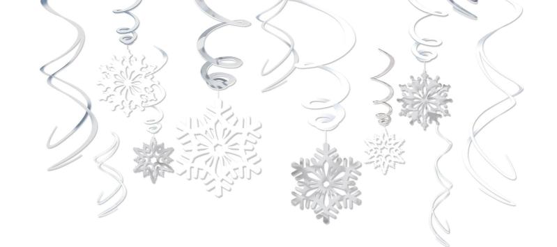 Winter | Snowflake Swirl Decorations 12Ct Holidays & Occasions Winter