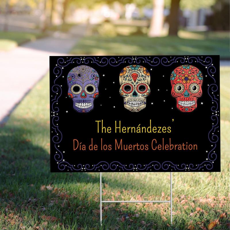 Day of the Dead | Custom Sugar Skull Yard Sign Day of the Dead Day of the Dead