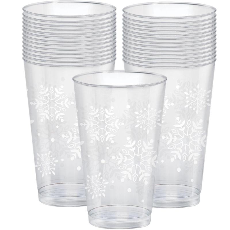 Winter | Dancing Snowflakes Plastic Tumblers, 16Oz, 26Ct Holidays & Occasions Winter