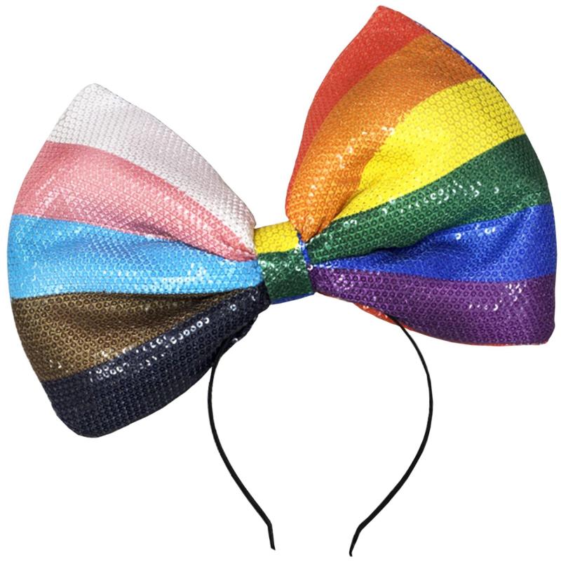 Pride | 11-Stripe Pride Oversized Bow Headband Holidays & Occasions