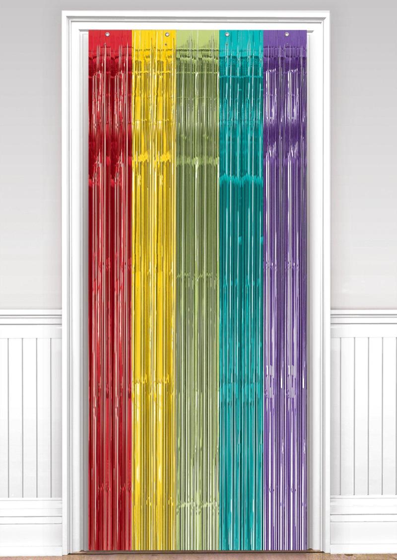 Pride | Rainbow Multicolor Fringe Doorway Curtain, 3Ft X 8Ft Holidays & Occasions